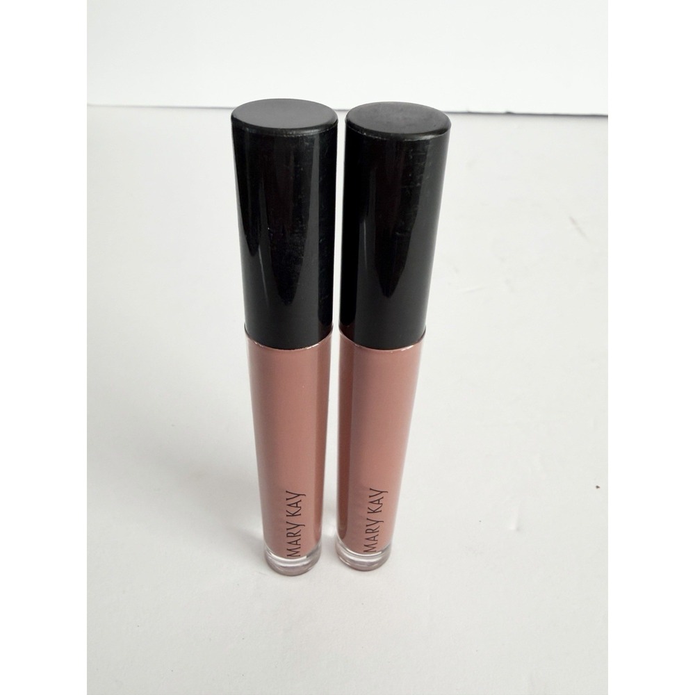 Lot Of 2 Mary Kay Unlimited Lip Gloss Tawny Nude #153490 .13 Oz Large Tube